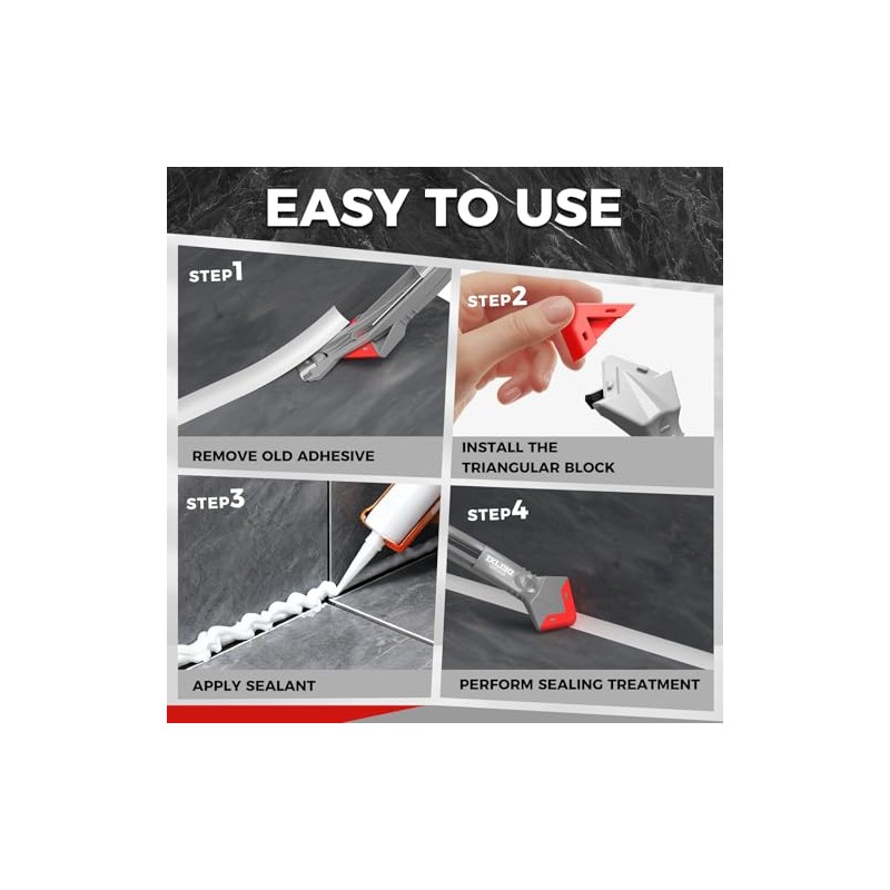 5 in 1 Caulking Tool with 5 Silicone Pads and