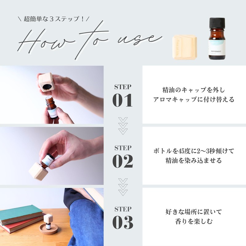 Life Tree Hinoki Aroma Cap Set, Japanese Hinoki Aroma Cap,