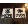 MATCO TOOLS 6” (set Of 2) Logo BLACK Bumper Sticker