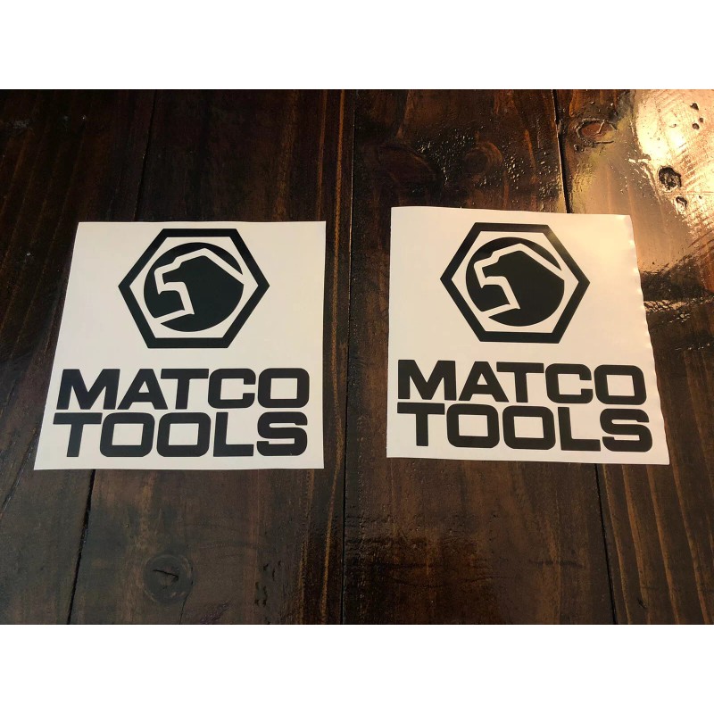 MATCO TOOLS 6” (set Of 2) Logo BLACK Bumper Sticker