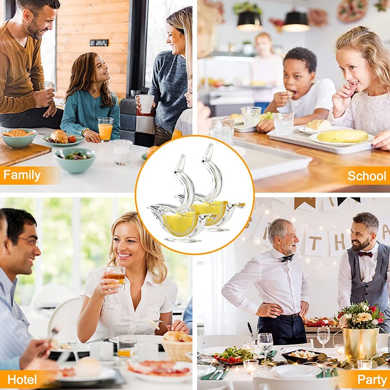 10Pcs Manual Lemon Juicer Transparent Safe Acrylic Fish Bird Shaped