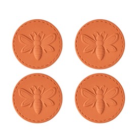 dgudgu Brown Sugar Keeper Bee 4 Terra Cotta Brown Sugar Saver disk clay disc for brown sugar softener