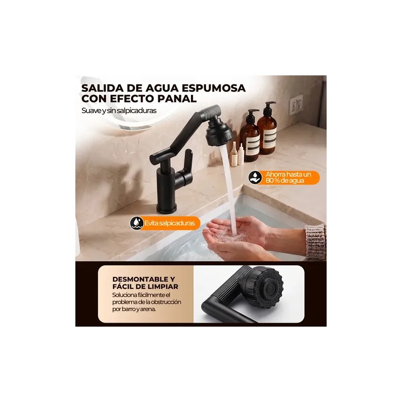 Grifo Cocin Monomando Lavabo Mezcladora Fregadero 1080°