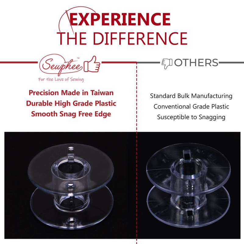 12 Pcs Sewing Machine Bobbins - Premium Class 15 Bobbin