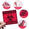 6PCS Biohazard Stickers Sign，Self-Adhesive Waterproof Durable Biohazard Warning Hazard Labels,