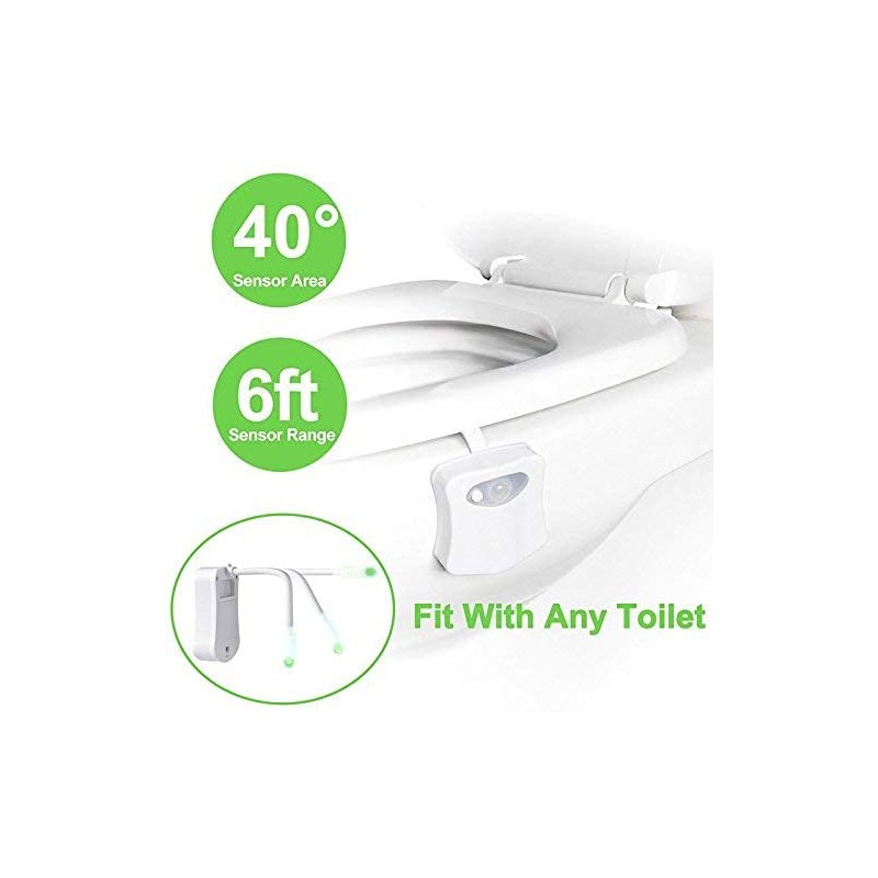 BSASHF 1 Pack Color Changing Toliet Night Light Motion Sensor