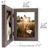 Golden State Art 5x7 Double Picture Frame Vertical Hinged Photo