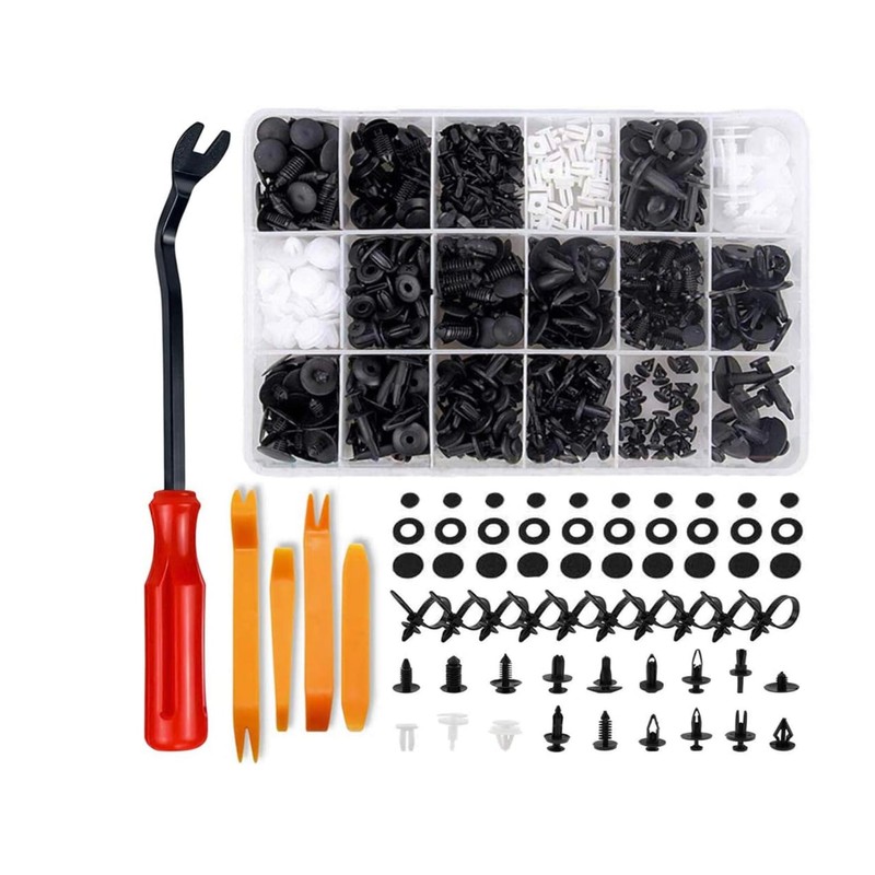 450 rivets plastic universal car clips nylon black rivets plastic