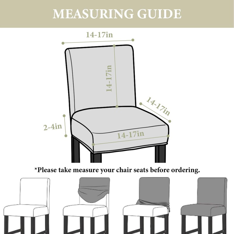 GOSTADY Bar Stool Covers Set of 4, Waterproof Barstool Seat