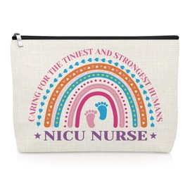 NICU Nurse Gifts Makeup Bag Thank You Gift for Nurse Midwife Doula Obstetrician OB-Gyn Gynecologist OB Doctor Coworker Appreciation Cosmetic Bag Christmas Retirement Present Nursing Travel Pouch
