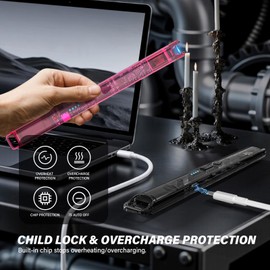 KTEBO® 2 Pack Electric Candle Lighters - 7.4 inch Long USB Rechargeable Plasma Arc Lighter Windproof Flameless Lighter for Scented Candles, Grill, Camping - See-Through Tech Design，Gifts for Him & Her