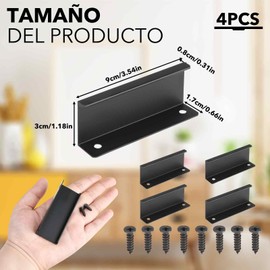 4 PCS Tirador de Puerta Mueble Ocultas Invisibles Manija Incrustada el Hogar Jaladeras para Cajones Cocina Armario Metal Botón Mango Armario Sala de Estar etc (80mm/3.15")