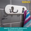 Headbourne Compact Door Wall Mounted Robe Coat Rack with 2