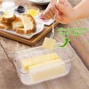 ShineMe Butter Slicer Cutter, Airtight Plastic Butter Dish with Lid,