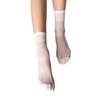 Milumia Women's Mesh Sheer Socks Ankle High Socks White One
