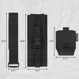 Tactial Radio Holster Holder Case, Laser Cut Multi Platform Radio Chassi, Molle Pouch Bag for Two Way Walkie Talkies