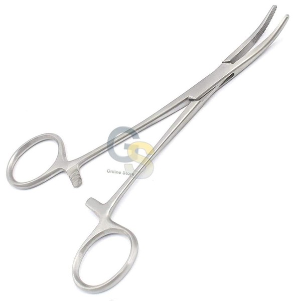 G.S Kelly Forceps Curved 14CM Locking Tweezers Pliers HEMOSTAT