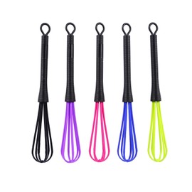 5 STÜCKE Mehrfarbig Mini Kleine Schneebesen, Kunststoff Salon Friseur Friseur Zum Kochen Farbstoff Creme Schneebesen Küche Ballon Mixer Werkzeug Haarwerkzeuge
