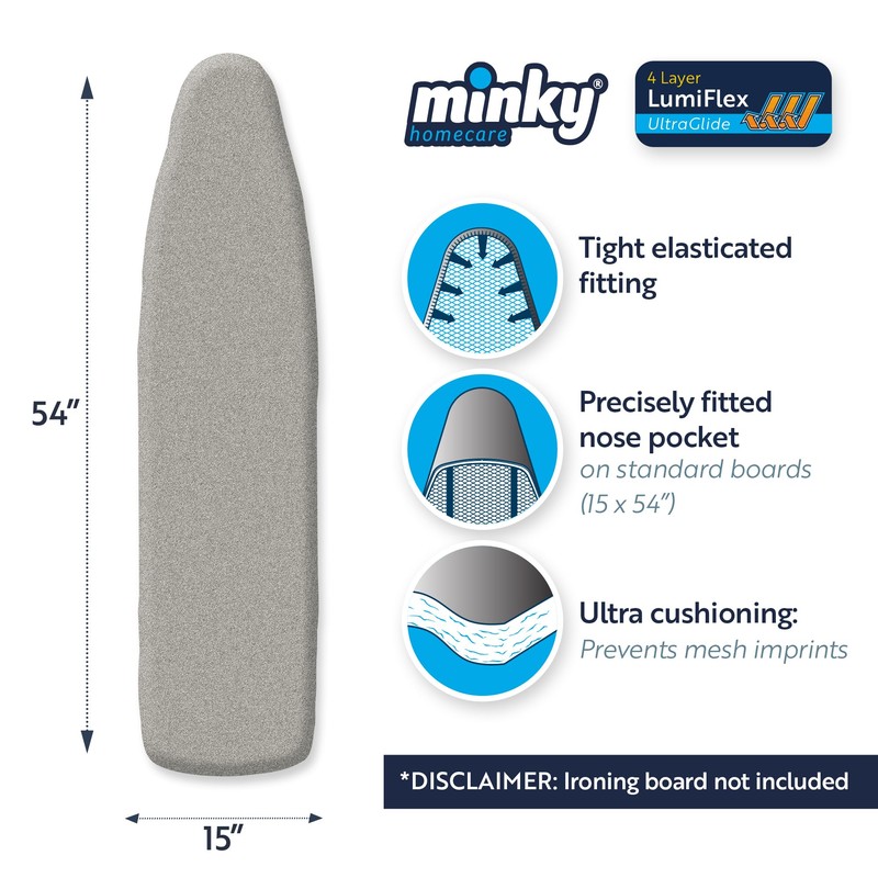 Minky Homecare SureFit Super Soft Ironing Board Cover and Pad