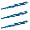 Triangular Tip Wood Drill Bit, Set of 3, Hexagonal Shaft