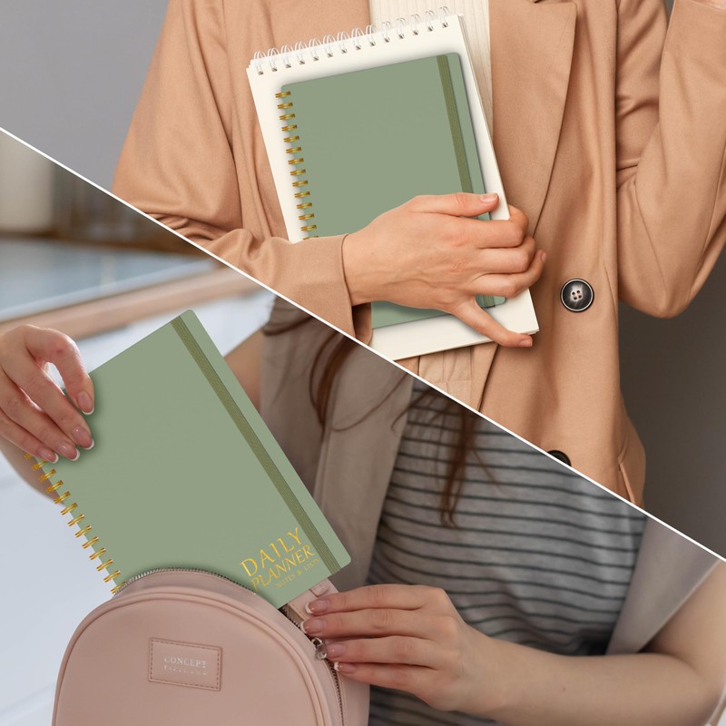 Daily Planner Undated - Simplified To-Do List Notebook with Hourly