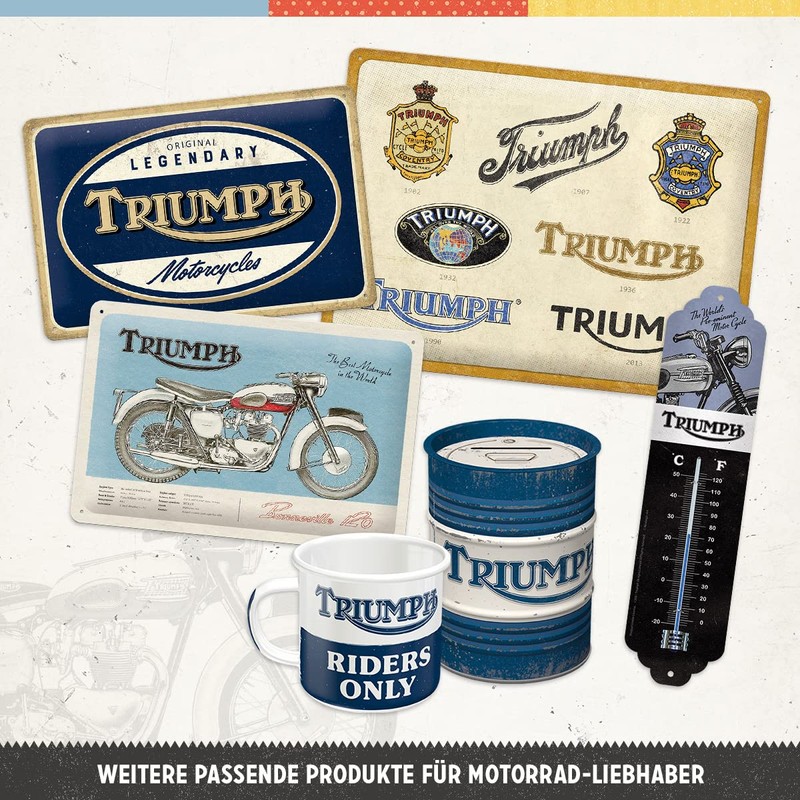 Nostalgic-Art Retro Fridge Magnets, 9 Pieces, Triumph - Model Chart