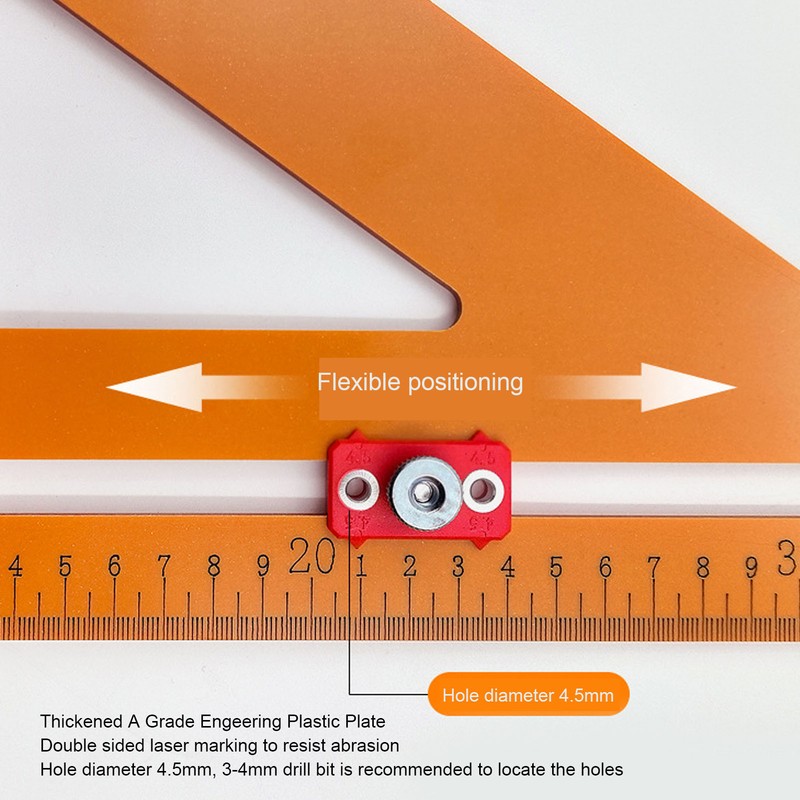 Rafter Square 2 in 1 High Accuracy 220x380mm Mechanical Angle