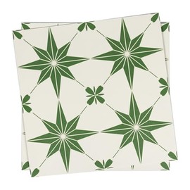 Dureidos Peel and Stick Floor Tiles: 11.8"x11.8" Self-Adhesive Easy to Install Tile Sticker, Waterproof Vinyl Flooring for Bathroom, Kitchen, Bedroom, 10PCS Covering 10 sq ft Green and White