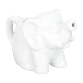 Luxshiny Ceramic Small Milk Jug and Coffee Creamer Pitcher With Lid - Mini White Gravy Boat and Cream Frothing Cup