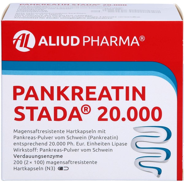 PANKREATIN STADA 20,000 Gastric Juice Hard K.Aliud Pack of 200