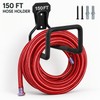 Wall-Mounted Garden Hose Holder – Black Metal Hose Hanger for