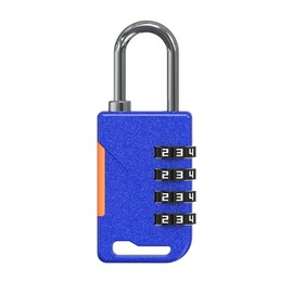 UP Security Lock for Gym Locker, Small Combination Lock for Travel Luggage, Combo Padlocks for Outdoor Use, 4 Digit Combination Padlock for Locker, Cabinet, Storage Unit, Suitcase Zipper, Box (Blue)