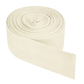 PATIKIL Cotton Twill Tape 2 Inch 10 Yards Cotton Ribbon Bias Binding Tape Herringbone Webbing Trim for Sewing Gift Wrapping Craft DIY Beige