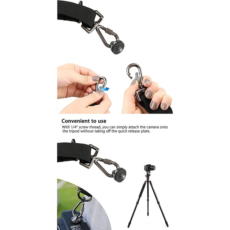 Camera sutorappuadaputa- Carabiner with 1/Tripod Screw for