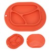 Divided Baby Plate Sucker Suction Cup AntiDrop Bowl Silicone Skidproof