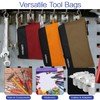LeMotech Zipper Tool Bag with Carabiners, Water Resistant Stand-Up Utility
