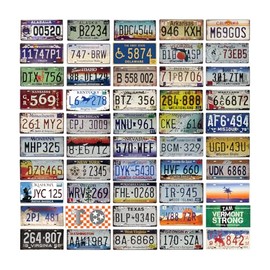 US Vintage Style License Plates Replica, 12x6 Inch,50pcs American Retro License Plate Suitable for Wall Decoration, Garage Decoration, Bedroom Accessories, etc.