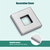 Heyalan Modern 2.5” Square Shower Arm Flange Shower Head Arm