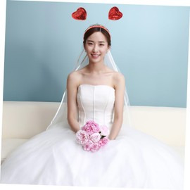 PACKOVE 2Pcs Valentine S Day Heart Headbands Flexible Hairband Props with Sequin Love Shape Festive Party Heart Hair Hoops for Women Comfortable Fit for Holiday Celebration Accessories