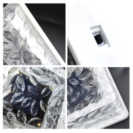 MEDOYOH 2PCS Cool White Light Solar Light PVC Brick, 10x10CM Solar Ground Light On/Off Ponds Lights Outdoor Garden Ornaments