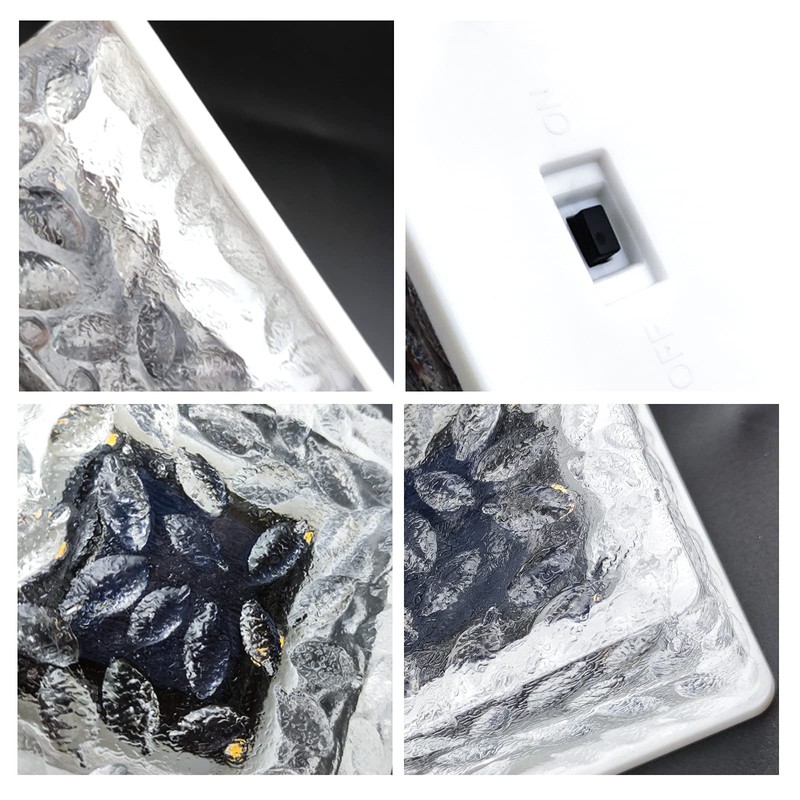 MEDOYOH 2PCS Cool White Light Solar Light PVC Brick, 10x10CM