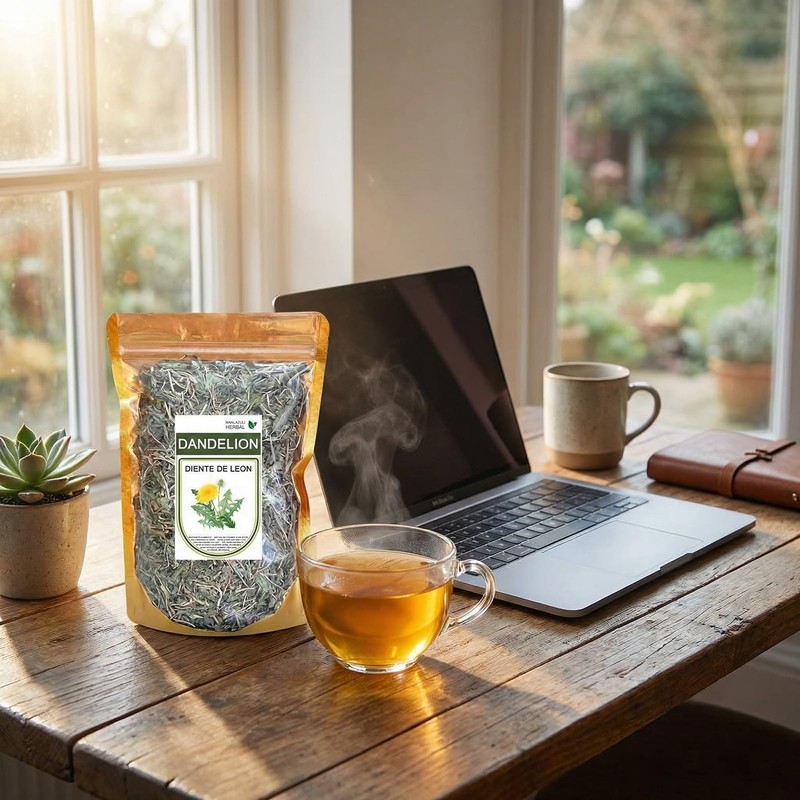 Organic Dandelion Loose Leaf Root Tea, Diente de Leon Hierba