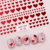 Valentine's Day Nail Stickers for WomenRed Heart-Shaped Romantic Nail Design