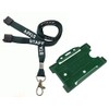 Customcard ltd® 10 x Green Staff Lanyard Metal Dog Clip