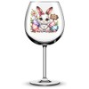 x12 Rabbit Easter Bunny Glass Vinyl Decal Stickers Colour ol490