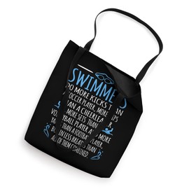 Swimmers Facts Funny Swimming Swim Coach Men Women Graphic Tote Bag