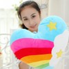 Toyvian Pack of 2 Rainbow Heart Cushion for Girls Love