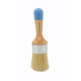 Chalk Mountain Brushes. Large Round Wax Brush with Varnished Handle. Great for Painting, Waxing or Stenciling.