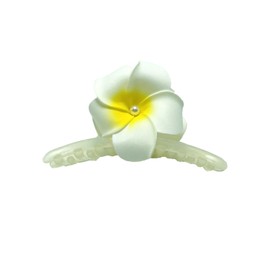 Hawaiian Flower Hair Clips Plumeria Frangipani Hair Claw Clip Artificial Tropical Flower Hair Accessories Beach Party Barrettes
