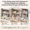 2-Tier Sliding Under Sink Organizer for Kitchen & Bathroom Cabinets